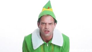 A hot Christmas threesome with an elf costume and role-playing is waiting for you