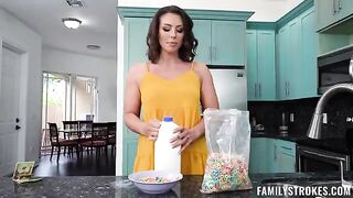 A hot girl is left alone in her house and gets wild