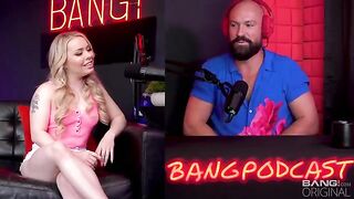 Two interesting talks and a cock that destroys the pussy of the blonde host