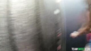 A hot guy was letting his huge dick hang out and get jerked off
