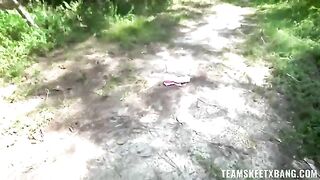 A girl can’t resist fucking on the fresh air