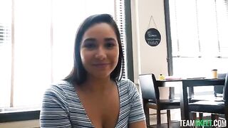 A guy gets some hands-on advice from a hot girl with amazing tits