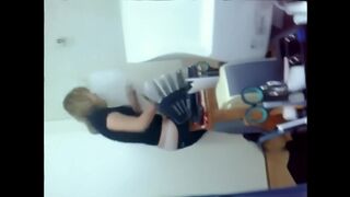A hot Kazakh woman is fucking with her colleague man