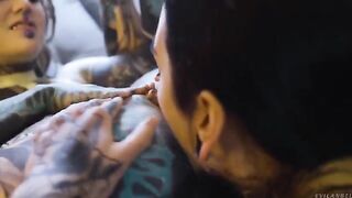 Girl fucked in her ass by a lesbian with a strapon dildo
