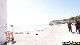 Bunch of crazy anal sex on the beach