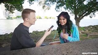 No persuasion was needed, the girl was ready for sex in the car