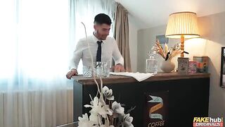 A man finished in the mouth of sexy lady