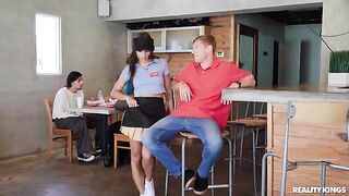 Did she really let you cum in her mouth? - a common question in such videos