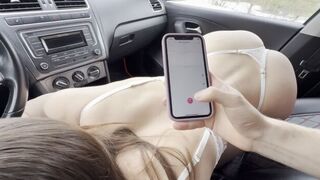 A step sister got her tight pussy banged in the car