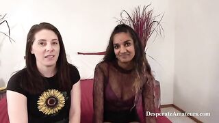 Desperate amateurs in casting, trying their luck with hardcore sex