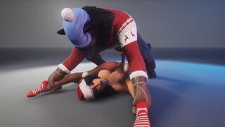 A beauty is fucking with a werewolf this Christmas