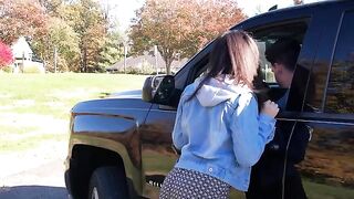 The hot girl was picked up by a driver and received rough sex