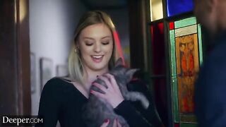 A hot girl is fucking with a man in the uniform
