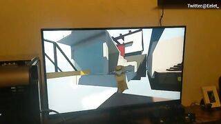 The guy challenged his girlfriend to a video game, and the loser had to do a blowjob