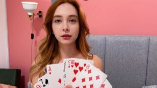 A cute 18-year-old girl played a wish game with her stepbrother, leading to passionate, romantic sex
