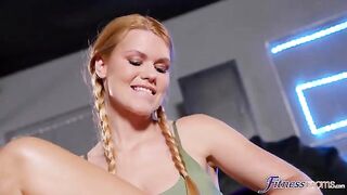 Redhead beauties fuck at the sports event in 69 pose