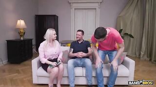 Two dicks are not enough for her, especially in a steamy MFM scene!