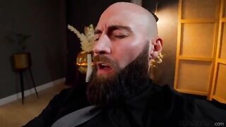 The dick is sucked gently, as if it were a lollipop