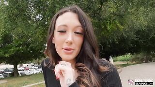 I stuck my cock in the nozzle and fucked a brunette