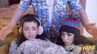 Their sweet pussies got wet and horny together