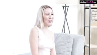A young girl tried to take a cock in her wet pussy, but it was tough