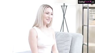 A young girl tried to take a cock in her wet pussy, but it was tough