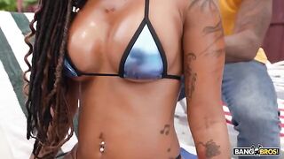 Her black mouth is tailored to fit a big cock perfectly