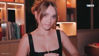 A cute couple is having fun on camera, getting a bit too passionate