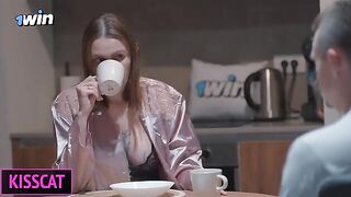 A man surprises his girlfriend with a blindfold and raw passion