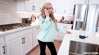 The bimbo is having a good day and she proves it