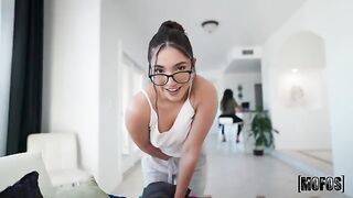 A girl saddled a cock even though she was not allowed to