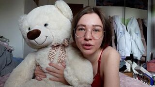 Skinny German teen reached squirting orgasm while playing with her pussy