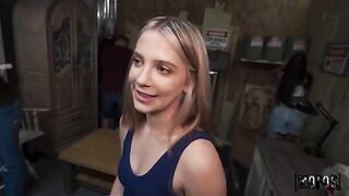 A cute girl agreed to suck the guy's cock and give him a blowjob