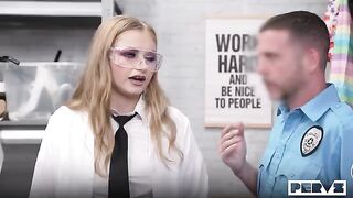 The inspection turned out too personal for the blonde