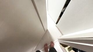 The guy did not leave the girl and came into her. The girl was in shock!