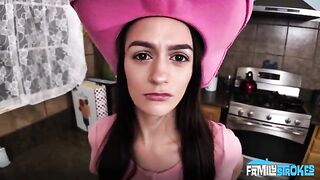 The guy gave his cock to the cowgirl for her minet