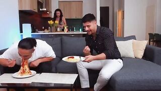 If you have a guest, it is obligatory to share your wife