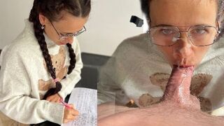 A girl is punished by being fucked in a rough way in school setting