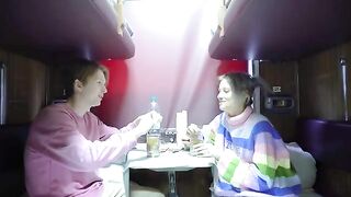 I got a good look in the compartment, a steamy Russian teen scene