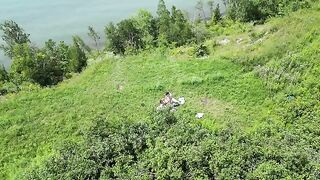 Instead of a picnic, they got fucked outdoors