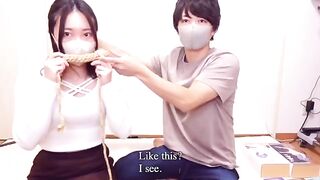 Rope bondage and intense sex with a powerful vibrator and more