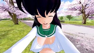 Kagome has hot sex with her lover in a passionate scene