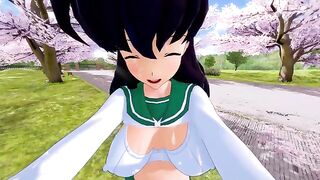 Kagome has hot sex with her lover in a passionate scene