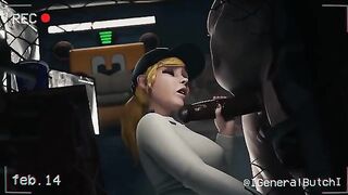 FNAF Security Breach Vanessa gets fucked in the office at Mega Pizzaplex