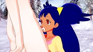Iris is having sex with a Pokémon in this hentai movie