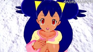 Iris is having sex with a Pokémon in this hentai movie