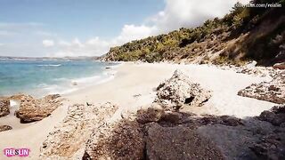 Amateur Beach Sex with Reislin on Nude Beach - Real Public Fucking