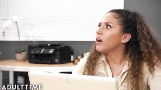 Accidental lesbian gangbang with intense interracial action
