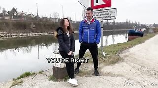 Mini Julia is way too horny and needs a quick public fuck