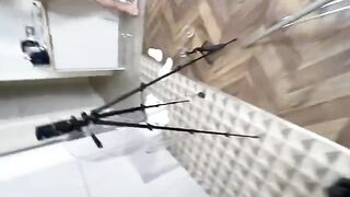 Guys brutally fucked and pissed on the tits of a whore